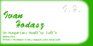 ivan hodasz business card